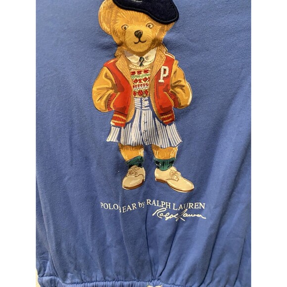 Polo Ralph Lauren Little Girls Polo Bear Cotton Jersey Dress Sz M 8-10 Years old - Picture 4 of 9